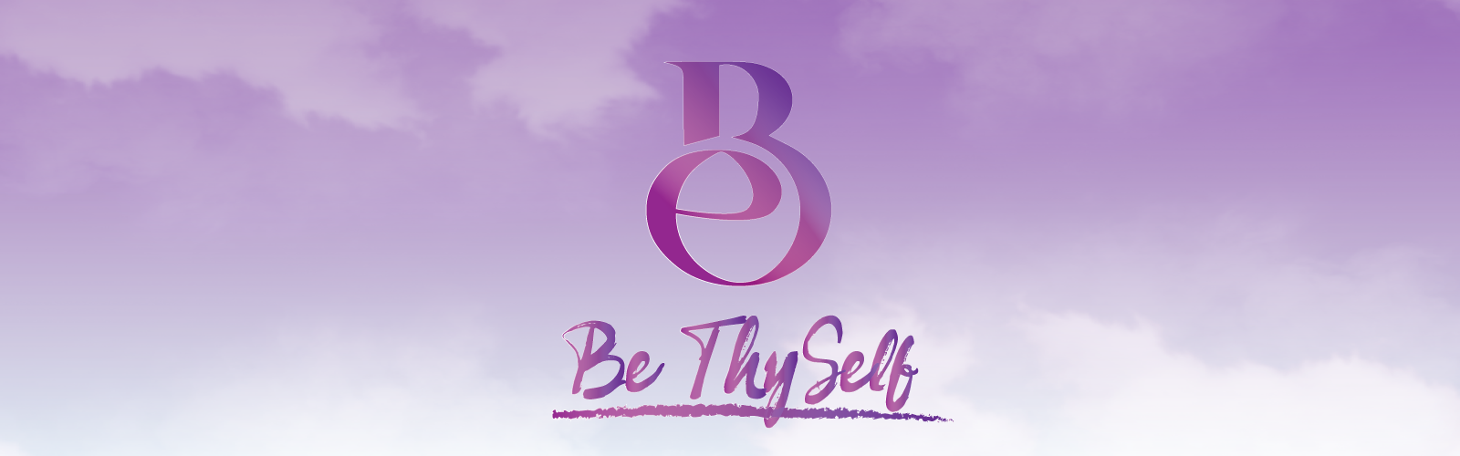 Be ThySelf Main Page Banner: Clouds over purple sky